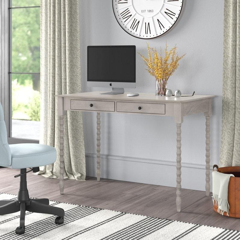 MDF 2 Çekmeceli Tornalı Ayaklı Vintage Çalışma Masası - 107 cm - 234356