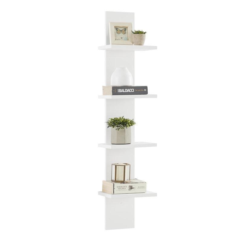 MDF 4 Katlı Sütun Tasarım Duvar Rafı - 101x23x17 cm - 180210
