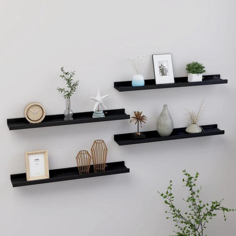 MDF 4lü Set Uçan Raf Tasarımlı Duvar Rafı - 179916