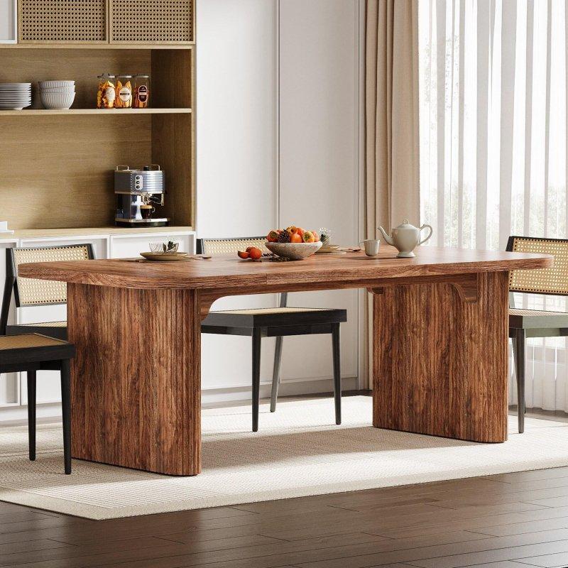 MDF Çift Kaideli Ayaklı Bohem Yemek Masası - 158x78 cm - 237397