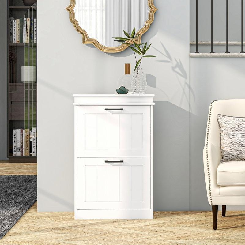 MDF Düşer Kapaklı Dar Ayakkabılık - 55x25x83 cm - 229248