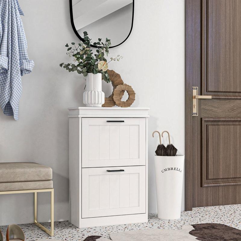 MDF Düşer Kapaklı Dar Ayakkabılık - 55x25x83 cm - 229248