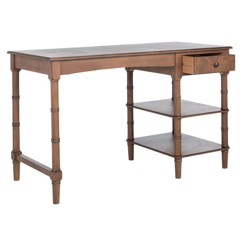 MDF Tornalı Ayaklı 1 Çekmeceli ve 2 Raflı Vintage Çalışma Masası - 115x51 cm - 234239