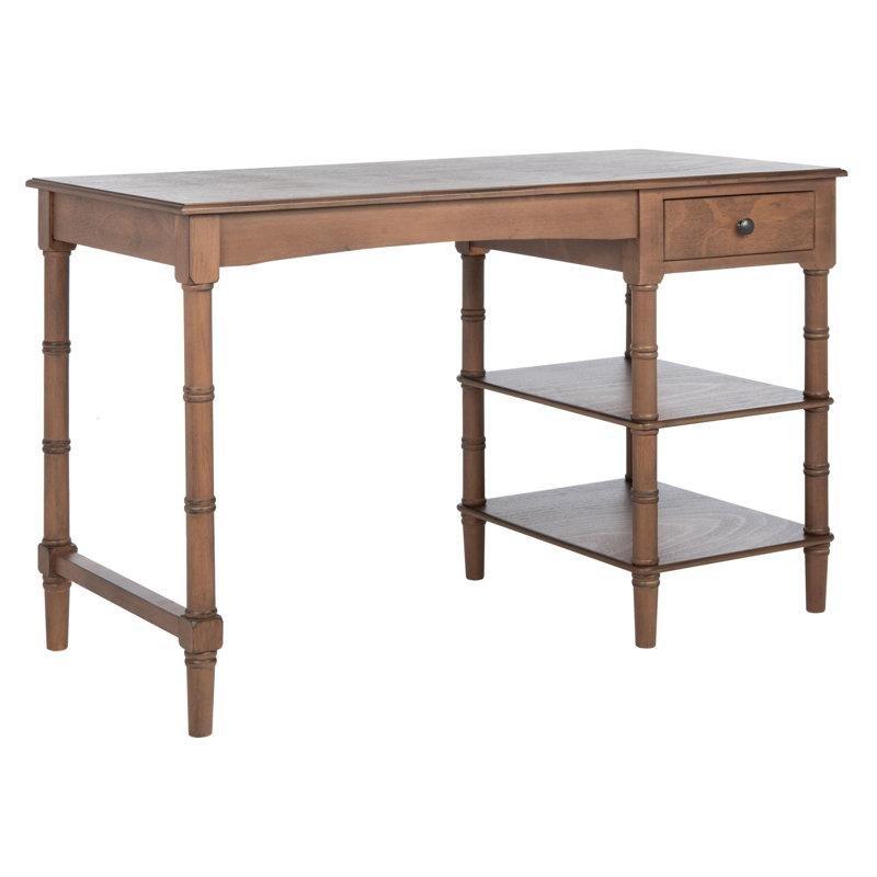 MDF Tornalı Ayaklı 1 Çekmeceli ve 2 Raflı Vintage Çalışma Masası - 115x51 cm - 234239
