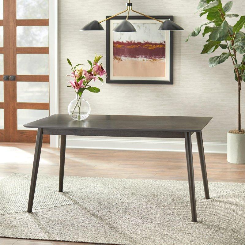 MDF ve Masif Ahşap 6 Kişilik Konik Ayaklı Bohem Yemek Masası - 151 cm - 237830