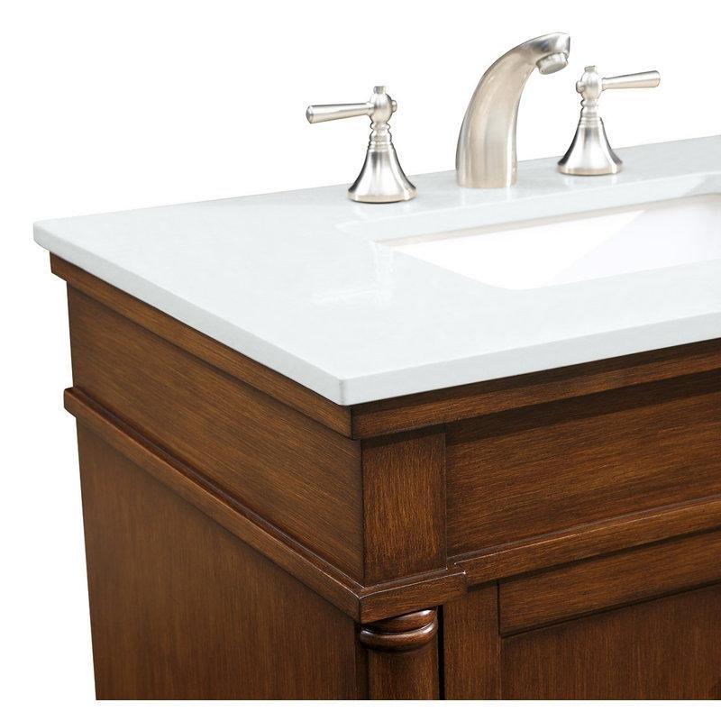 Mermer Tezgahlı Masif ve Endüstriyel Ahşap Ayaklı İki Kapaklı Banyo Lavabo Dolabı - 77 cm - 198725