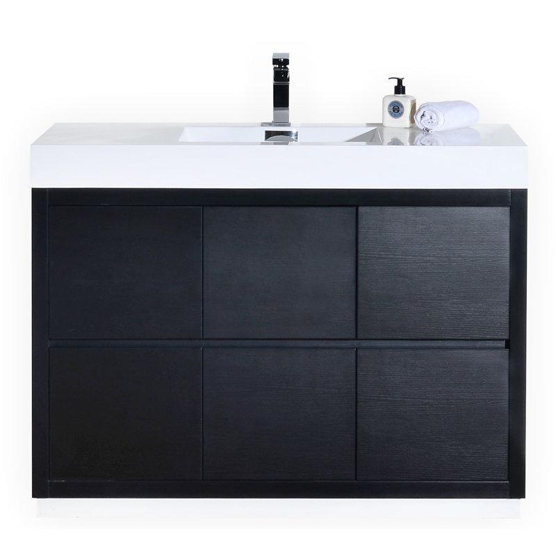 Meşe Akrilik Tezgahlı Yavaş Kapanan 6 Çekmeceli Ayaklı Banyo Lavabo Dolabı - 120 cm - 199200