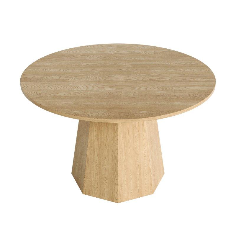 Meşe Rengi MDF Yuvarlak Bohem Yemek Masası - 120x120 cm - 235401