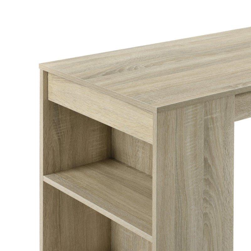 Meşe Rengi Yonga Levha 3 Raflı Bar Masası - 110x50x103 cm - 232631