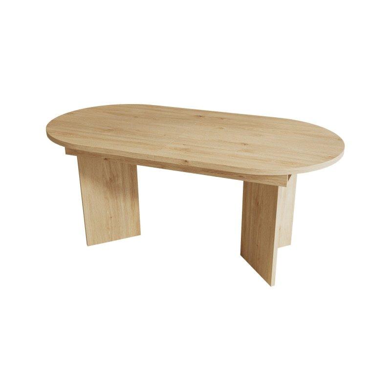 Meşe Sunta Açılabilir Oval Bohem Yemek Masası - 120-160 cm - 235875