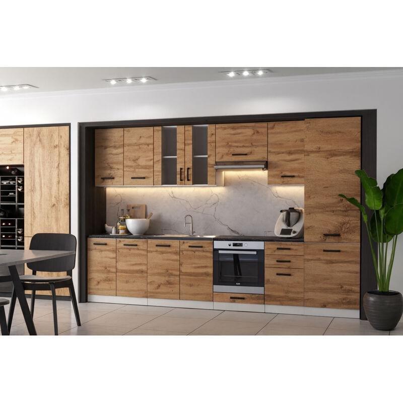 Meşe Tasarımlı Suntalam 9 Modüllü Kolonlu Komple Mutfak - 320 cm - 185914