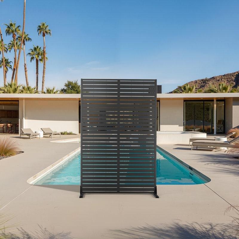 Metal Ayaklı 3 Panelli Dekoratif Bahçe Paravanı - 183x120 cm - 173211