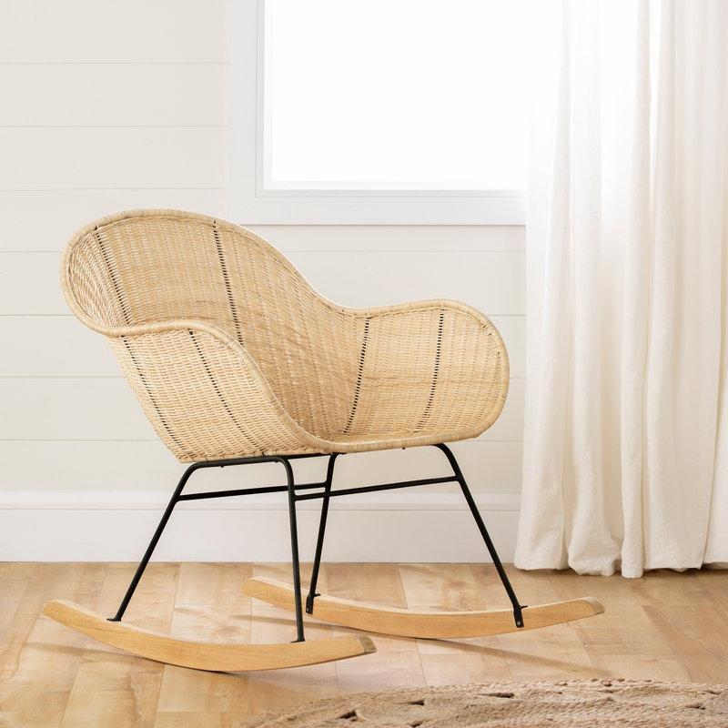 Metal Ayaklı El Dokuması Rattan Bohem Sallanan Sandalye - 219330 Metal Ayaklı El Dokuması Rattan Bohem Sallanan Sandalye - 219330