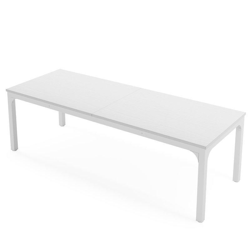 Metal Ayaklı Endüstriyel Ahşap İki Kişilik Modüler Ofis Masası Seti - 210 cm - 176863