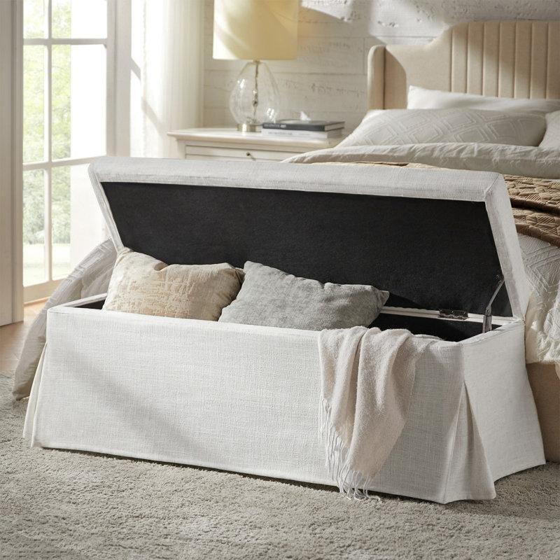 Metal Ayaklı Sandıklı Polyester Döşemeli Bench - 119 cm - 164683