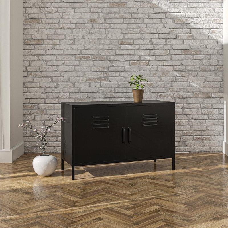 Metal Çift Kapaklı Ayarlanabilir Raflı Ayakkabılık - 100x40 cm - 229593