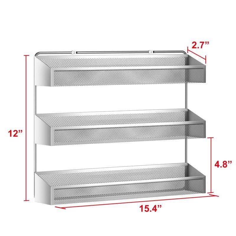 Metal Duvara Monte 2li Set Baharatlık Mutfak Rafı - 163810