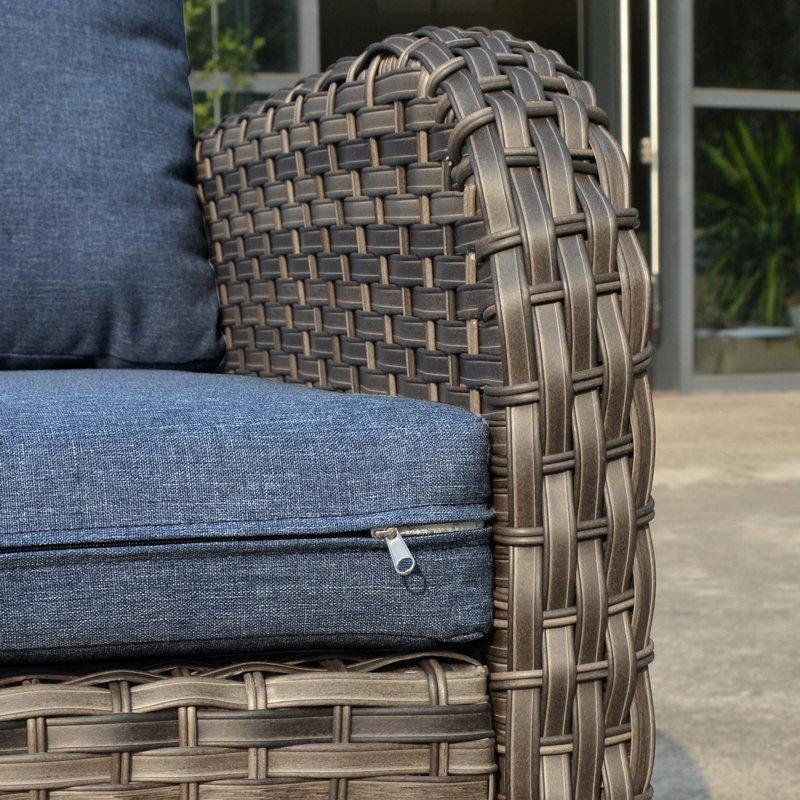 Metal İskeletli Rattan Minderli 4 Kişilik Bahçe Takımı - 210041