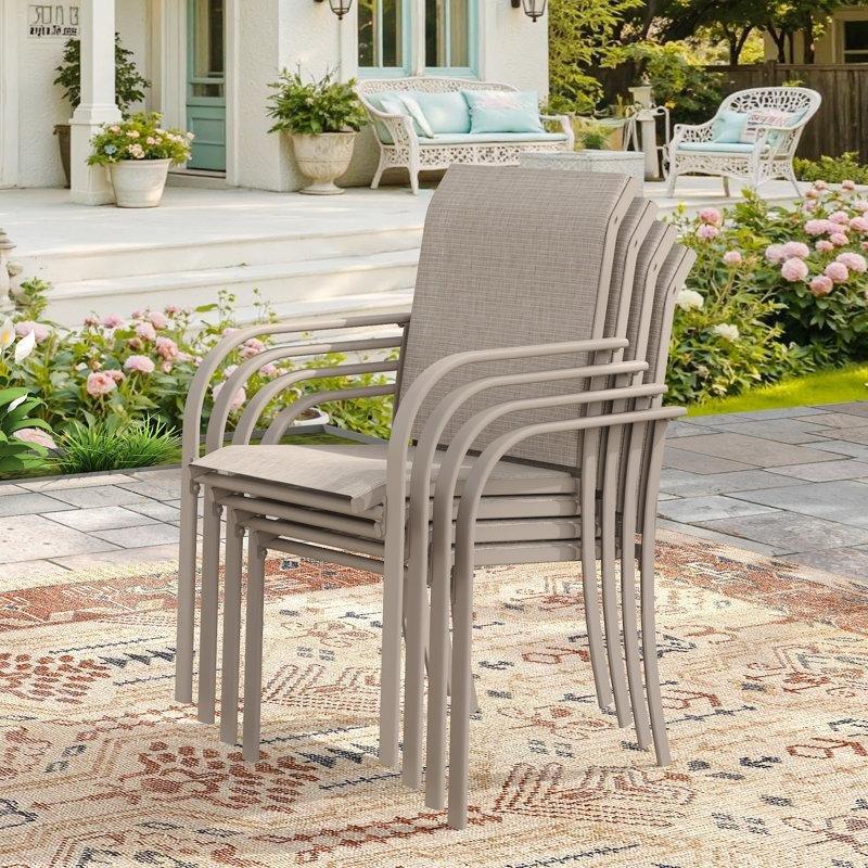 Metal İstiflenebilir Kollu Bahçe Sandalyesi 2li Set - 173393