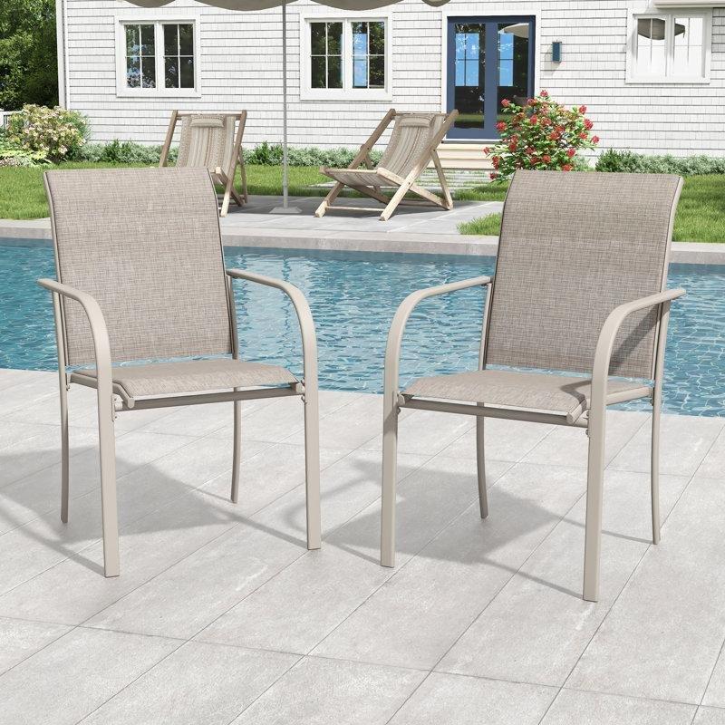 Metal İstiflenebilir Kollu Bahçe Sandalyesi 2li Set - 173393