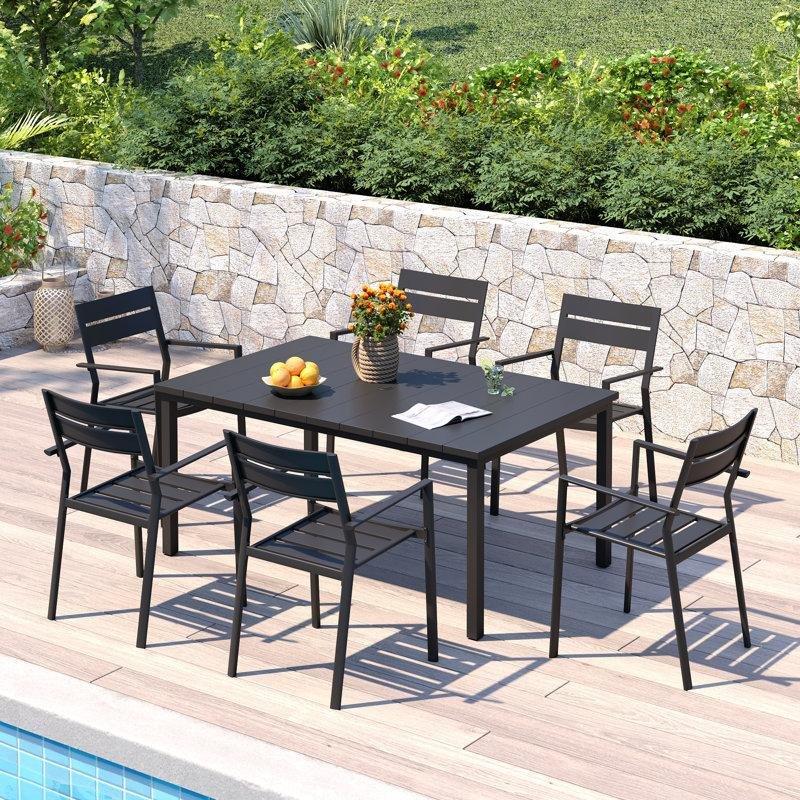 Metal İstiflenebilir Kollu Bahçe Sandalyesi 2li Set - 173743