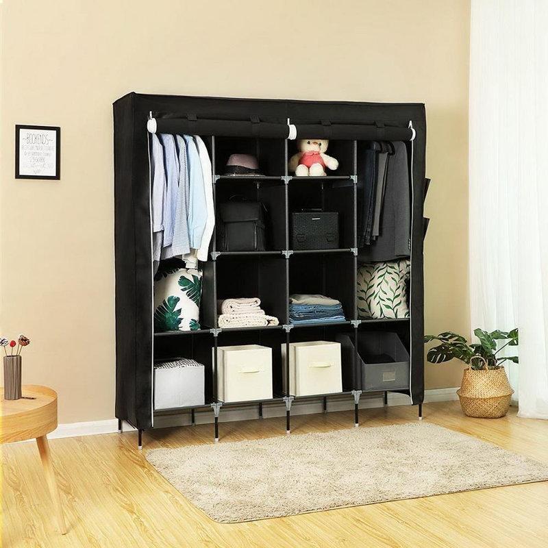 Metal Kumaş Portatif 2 Askılı Bez Dolap - 170 cm - 182754