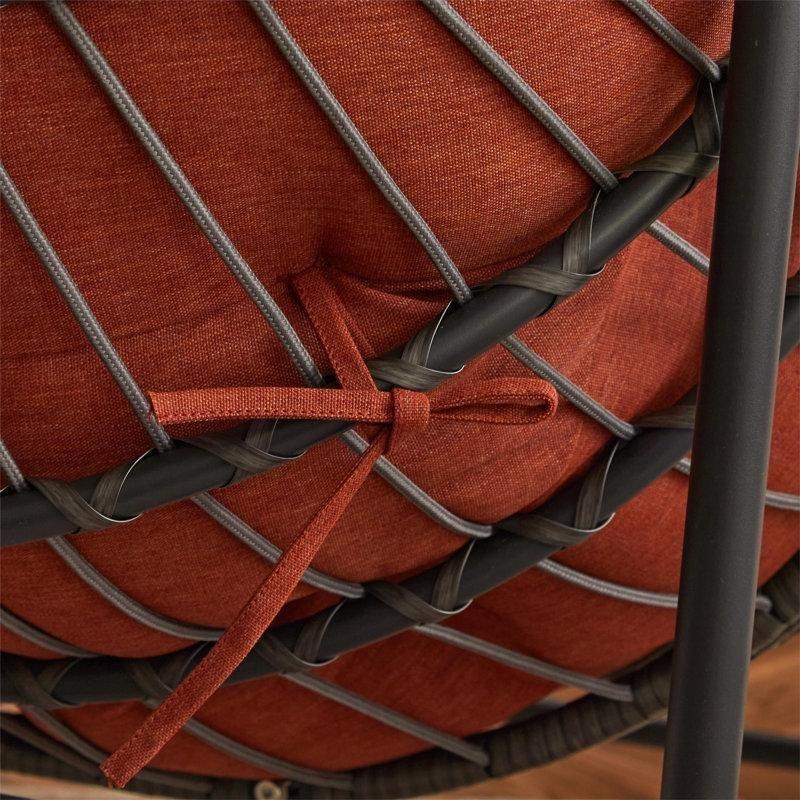 Metal Papasan Tasarım Minderli Sallanan Sandalye - 95 cm - 218521