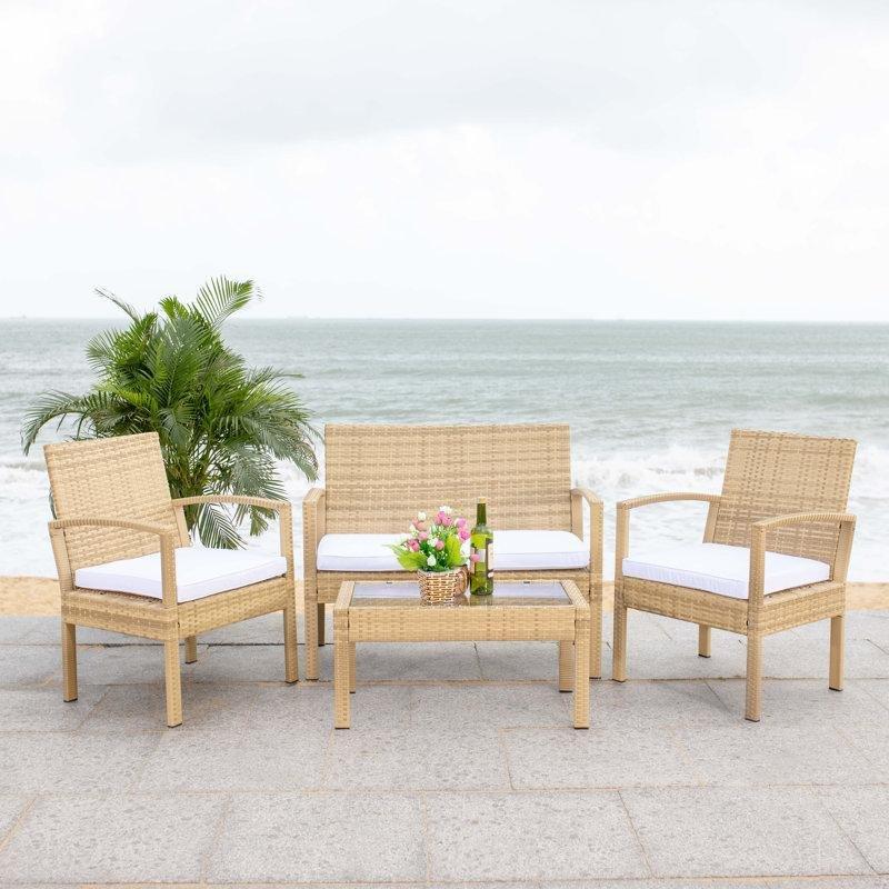 Minderli Sentetik Rattan 4 Kişilik Bahçe Takımı - 210308
