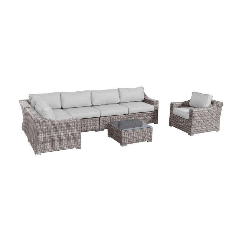 Modüler Yönü Değiştirilebilir Minderli Rattan Bahçe Takımı - 211767
