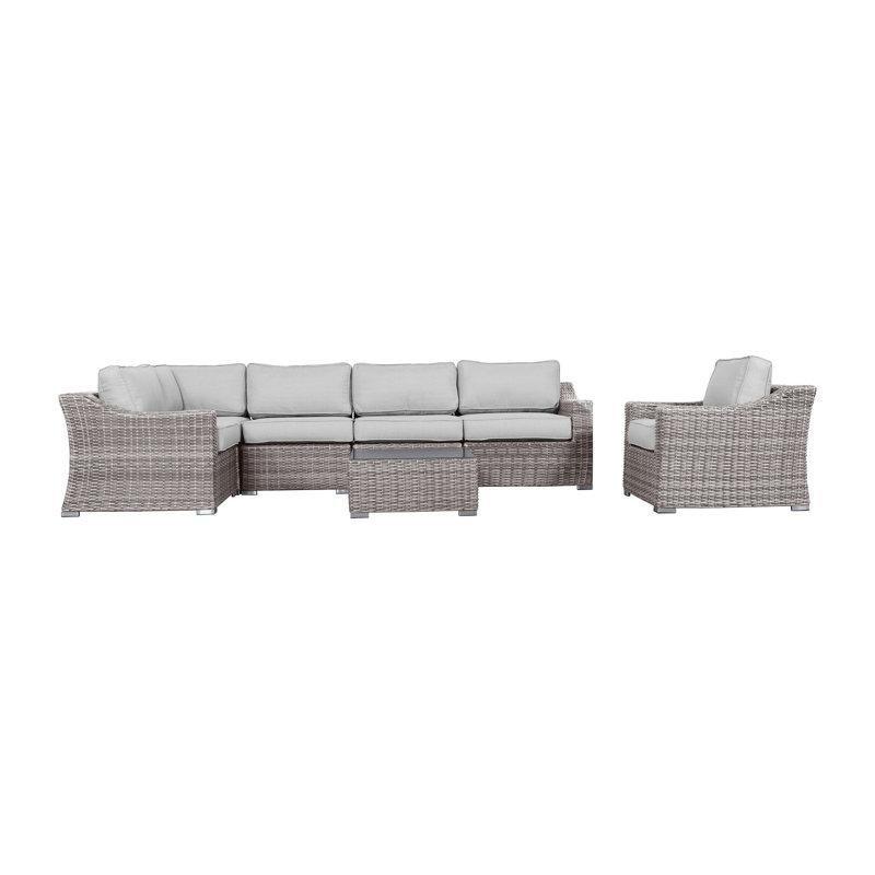Modüler Yönü Değiştirilebilir Minderli Rattan Bahçe Takımı - 211767