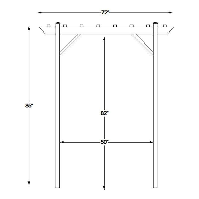 Moka PVC Kubbeli Bahçe Kemeri - 183x105 cm - 178672