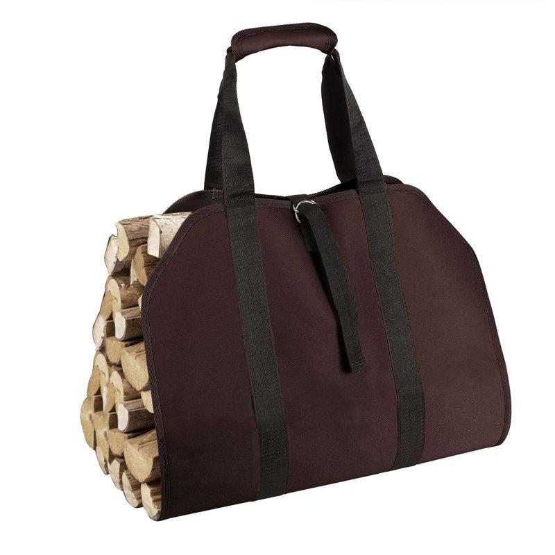 Mumlu Oxford Kumaş Kulplu Odun Taşıma Çantası Şömine Odunluk - 99x46 cm - 188603