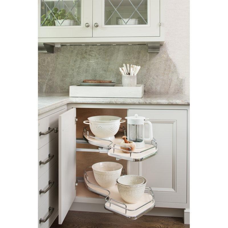 Orion Grisi Metal İki Katlı Döner Yüksekliği Ayarlanabilir Cloud Dolap İçi Raf - 39 cm Kapak Genişliği - 183276