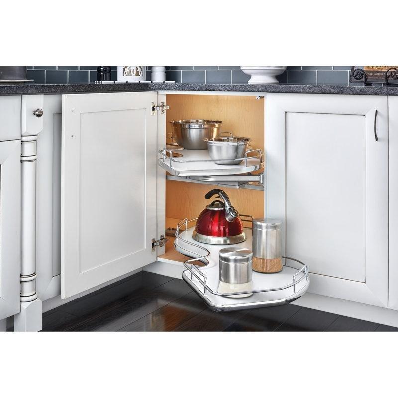 Orion Grisi Metal İki Katlı Döner Yüksekliği Ayarlanabilir Cloud Dolap İçi Raf - 39 cm Kapak Genişliği - 183276