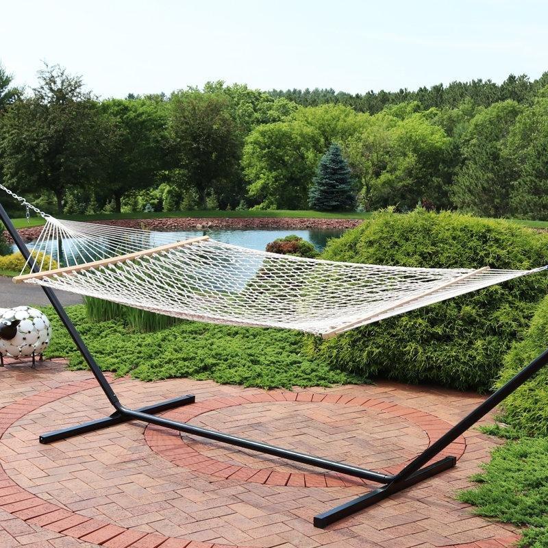 Pamuk Çıtalı Suya Dayanıklı Ayaklı Hamak - 150x341 cm - 178561