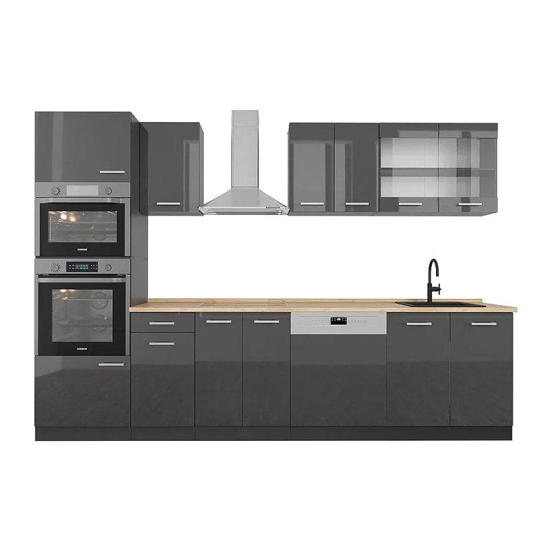 Parlak Antrasit Suntalam Modüler Mutfak Modeli - 300 cm - 186397