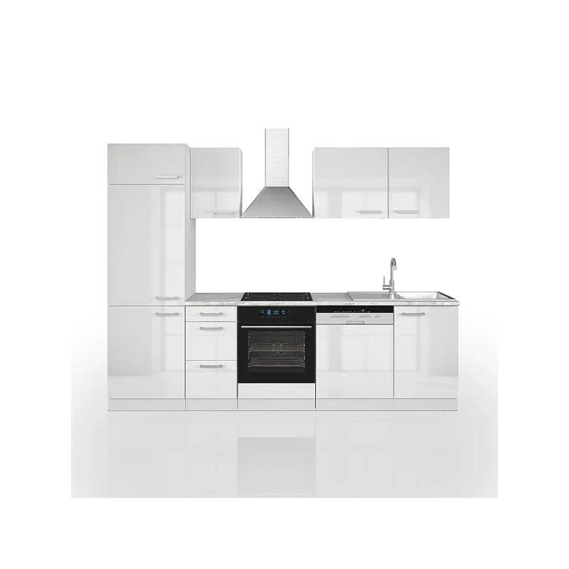 Parlak Antrasit ve Beyaz Mutfak Modeli - 270 cm - 186502