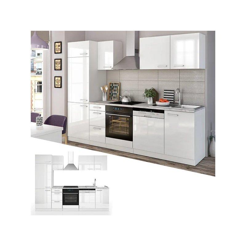 Parlak Antrasit ve Beyaz Mutfak Modeli - 270 cm - 186502
