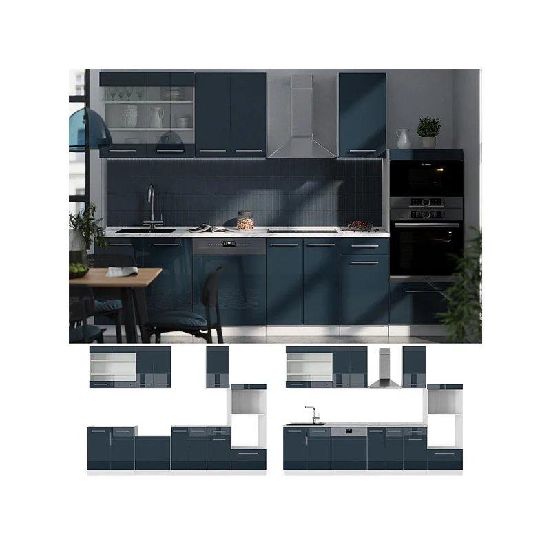 Parlak Beyaz Mutfak Modeli - 300x60x82 cm - 186403