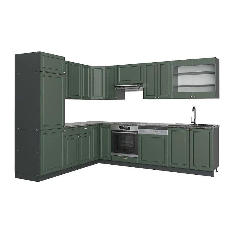 Parlak Beyaz ve Antrasit Köşe Mutfak Modeli - 287x46x82 cm - 186469