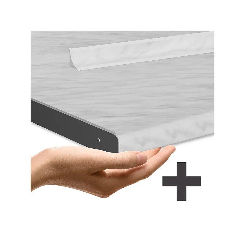 Parlak Siyah ve Gold Meşe Modern Mutfak Modeli - 350x60x82 cm - 186481