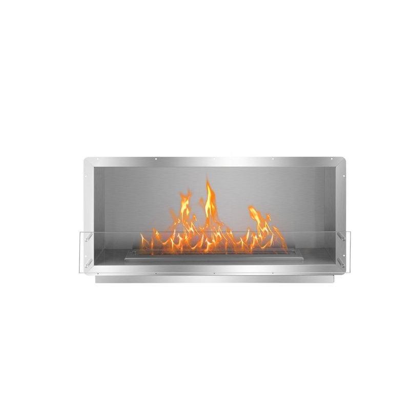 Paslanmaz Çelik Bacasız Ankastre Bioethanol Şömine - 135 cm - 187958