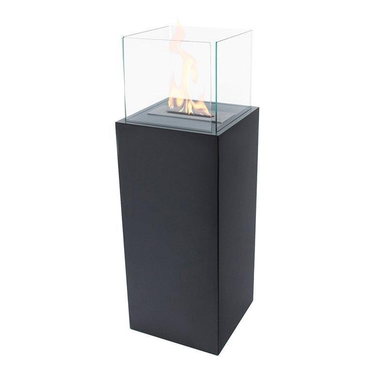 Paslanmaz Çelik Toz Boyalı Solo Bioethanol Şömine - 120x120x40 cm - 187977
