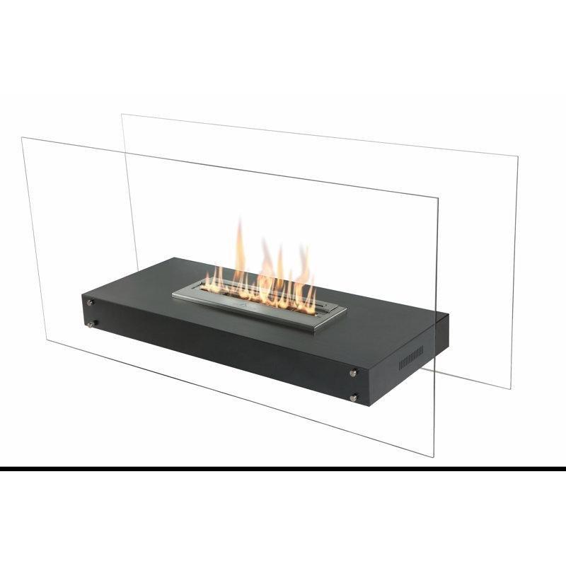 Paslanmaz Çelik ve Cam Solo Bioethanol Şömine - 91x59x39 cm - 188951