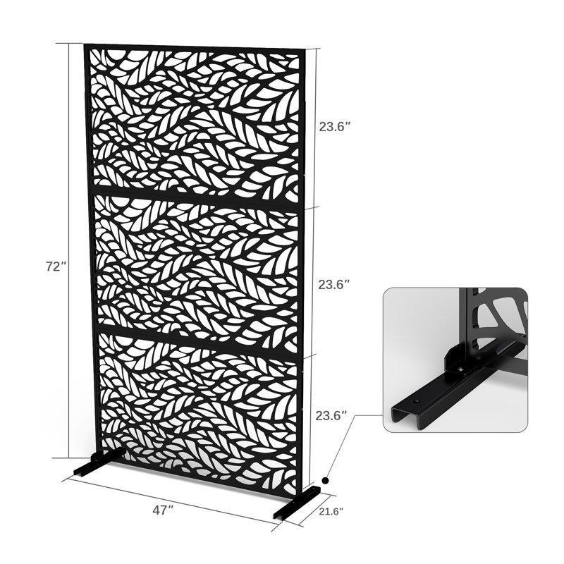 Paslanmaz Metal Dekoratif Ayaklı Paravan Seti 2 Adet - 185x121 cm - 184249