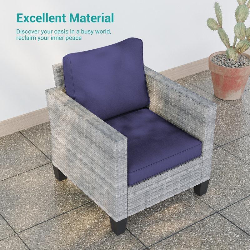 PE Rattan 5 Kişilik Minderli Bahçe Takımı - 209954