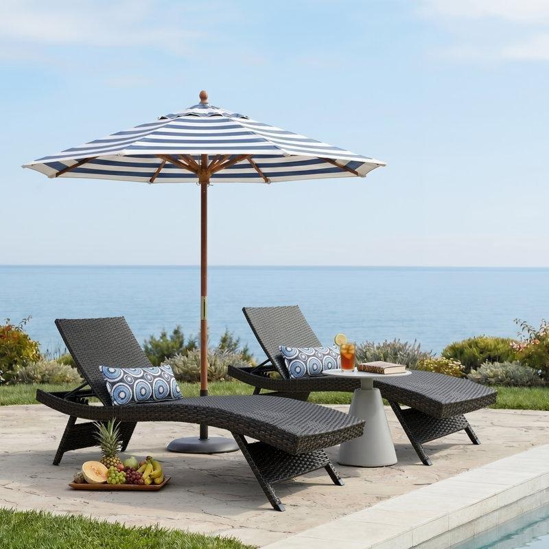 PE Rattan Ayarlanabilir Sırtlı 2li Şezlong Seti - 171652