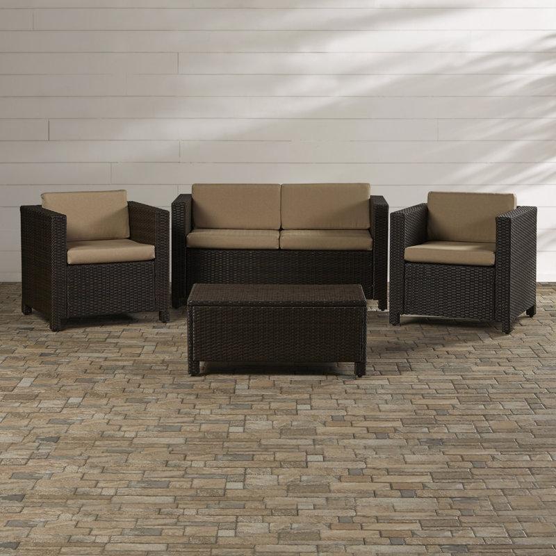 PE Rattan Minderli 4 Kişilik Bahçe Takımı - 209754