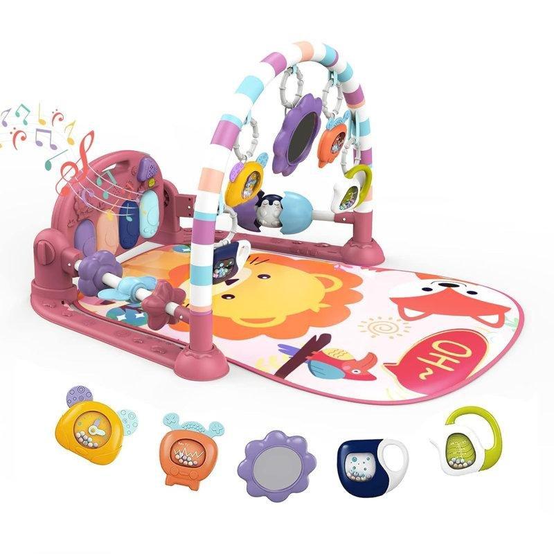 Pembe Plastik Işıklı Müzikli Piyanolu Oyun Halısı - 76 cm - 182259