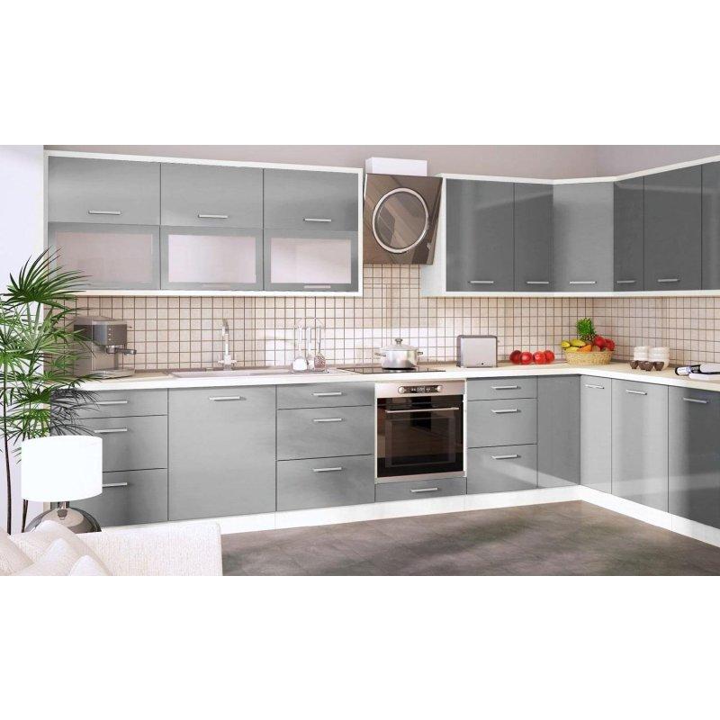 Pencere Grisi Lake MDF Yavaş Kapanan Camlı Mutfak Modeli - 380x170 cm - 185000